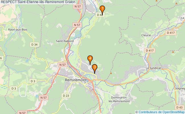 plan RESPECT Saint-Etienne-lès-Remiremont Associations RESPECT Saint-Etienne-lès-Remiremont : 4 associations