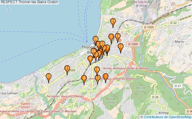 plan RESPECT Thonon-les-Bains Associations RESPECT Thonon-les-Bains : 26 associations
