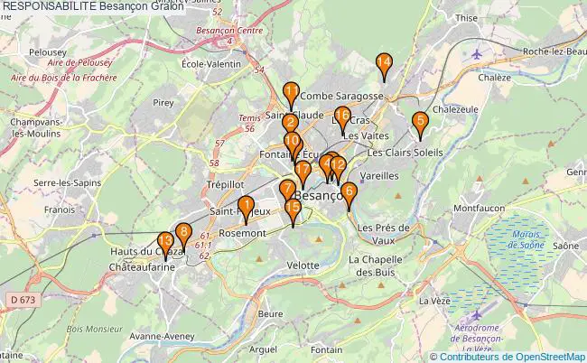 plan RESPONSABILITE Besançon Associations RESPONSABILITE Besançon : 19 associations