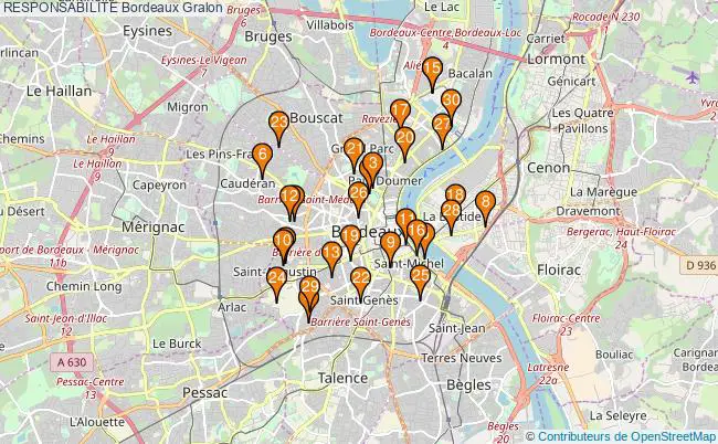 plan RESPONSABILITE Bordeaux Associations RESPONSABILITE Bordeaux : 57 associations
