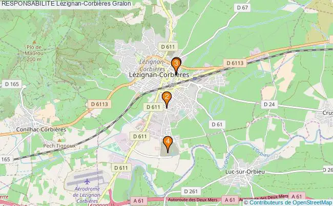 plan RESPONSABILITE Lézignan-Corbières Associations RESPONSABILITE Lézignan-Corbières : 4 associations