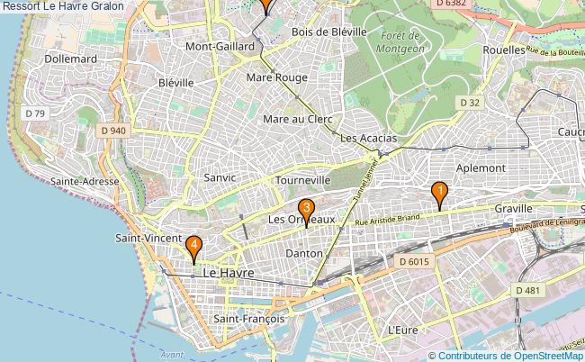 plan Ressort Le Havre Associations Ressort Le Havre : 5 associations