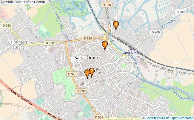 plan Ressort Saint-Omer Associations Ressort Saint-Omer : 5 associations