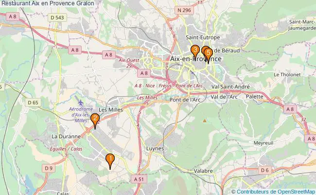 plan Restaurant Aix en Provence Associations restaurant Aix en Provence : 6 associations
