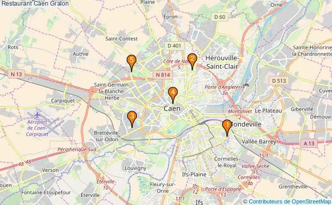 plan Restaurant Caen Associations restaurant Caen : 5 associations