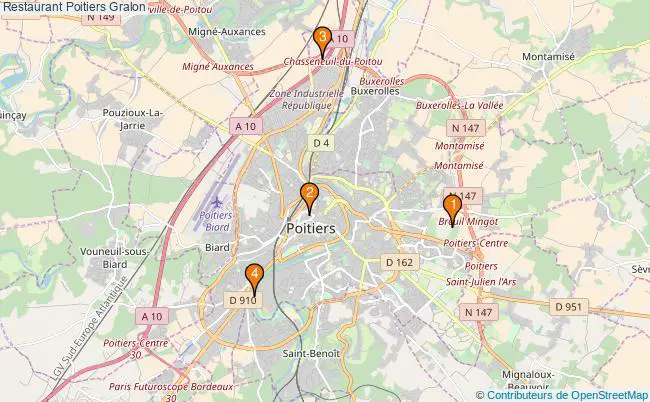 plan Restaurant Poitiers Associations restaurant Poitiers : 5 associations
