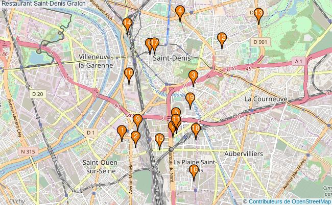 plan Restaurant Saint-Denis Associations restaurant Saint-Denis : 19 associations