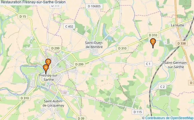 plan Restauration Fresnay-sur-Sarthe Associations Restauration Fresnay-sur-Sarthe : 4 associations