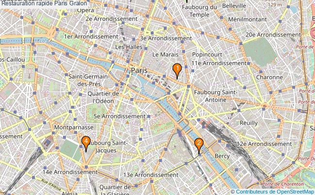plan Restauration rapide Paris Associations restauration rapide Paris : 4 associations
