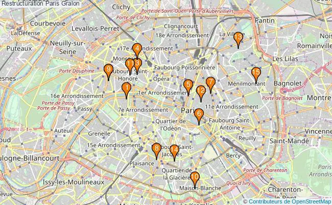 plan Restructuration Paris Associations Restructuration Paris : 19 associations