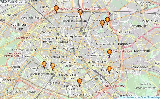 plan R&D Paris Associations R&D Paris : 10 associations