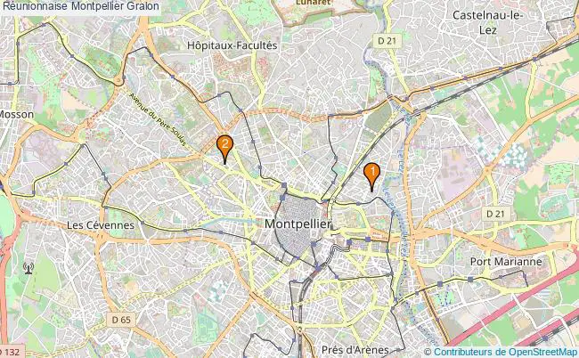 plan Réunionnaise Montpellier Associations réunionnaise Montpellier : 3 associations