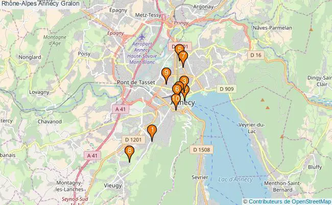 plan Rhône-Alpes Annecy Associations Rhône-Alpes Annecy : 10 associations