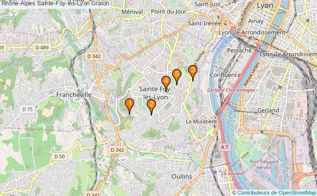 plan Rhône-Alpes Sainte-Foy-lès-Lyon Associations Rhône-Alpes Sainte-Foy-lès-Lyon : 5 associations