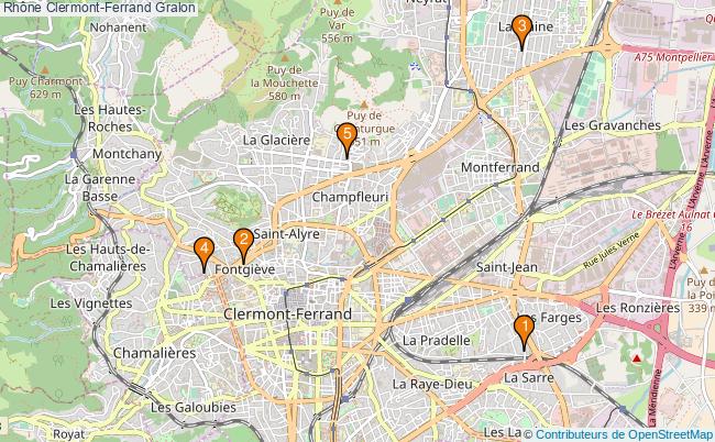 plan Rhône Clermont-Ferrand Associations Rhône Clermont-Ferrand : 5 associations