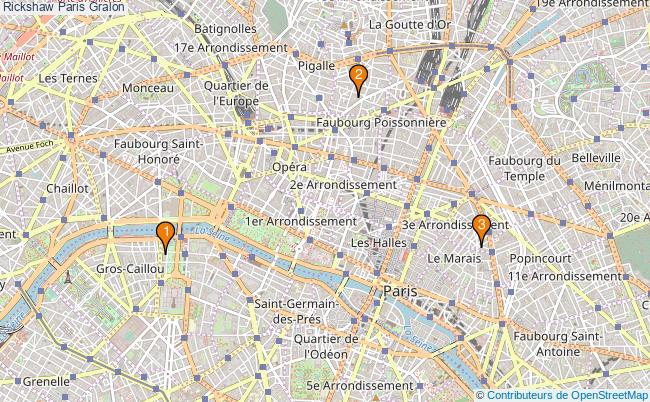 plan Rickshaw Paris Associations rickshaw Paris : 3 associations
