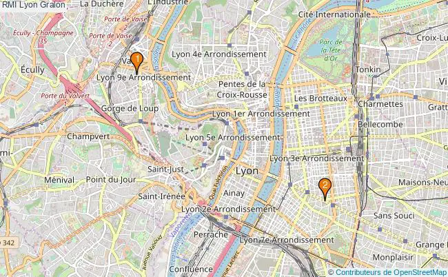 plan RMI Lyon Associations RMI Lyon : 2 associations