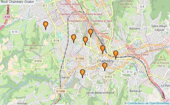 plan Rock Chambéry Associations rock Chambéry : 8 associations