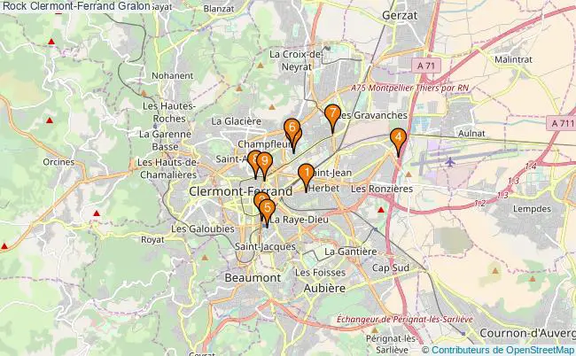 plan Rock Clermont-Ferrand Associations rock Clermont-Ferrand : 12 associations