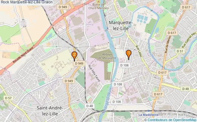 plan Rock Marquette-lez-Lille Associations rock Marquette-lez-Lille : 3 associations