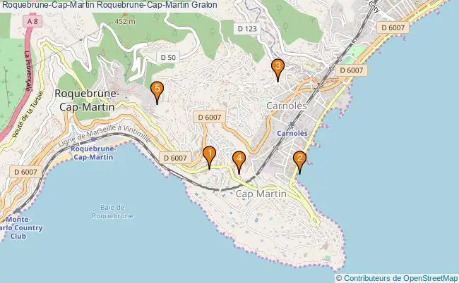 plan Roquebrune-Cap-Martin Roquebrune-Cap-Martin Associations Roquebrune-Cap-Martin Roquebrune-Cap-Martin : 6 associations