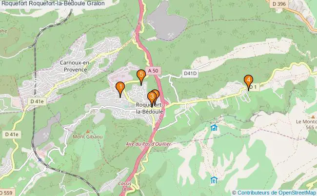 plan Roquefort Roquefort-la-Bédoule Associations Roquefort Roquefort-la-Bédoule : 4 associations