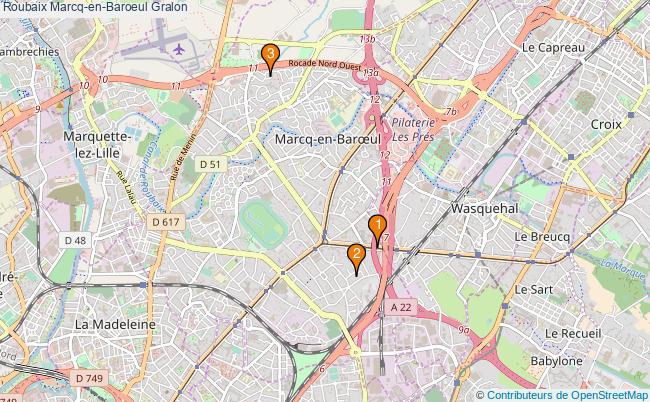 plan Roubaix Marcq-en-Baroeul Associations Roubaix Marcq-en-Baroeul : 5 associations