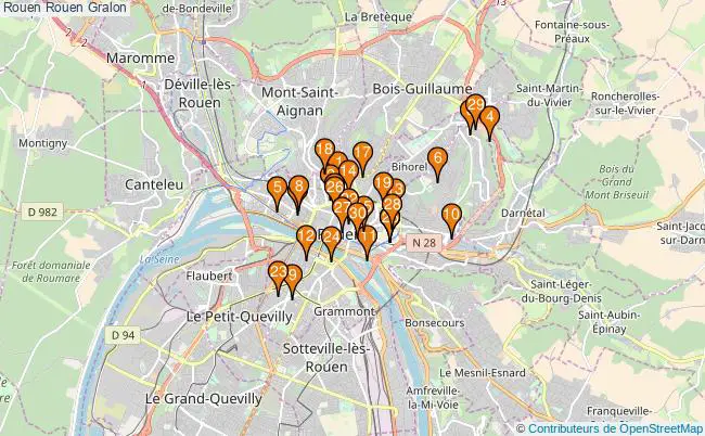 plan Rouen Rouen Associations Rouen Rouen : 393 associations