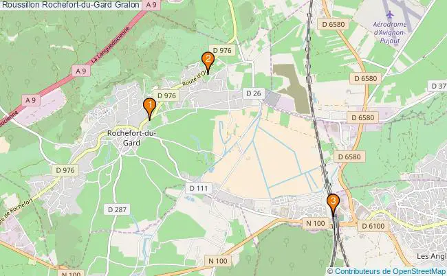 plan Roussillon Rochefort-du-Gard Associations Roussillon Rochefort-du-Gard : 3 associations