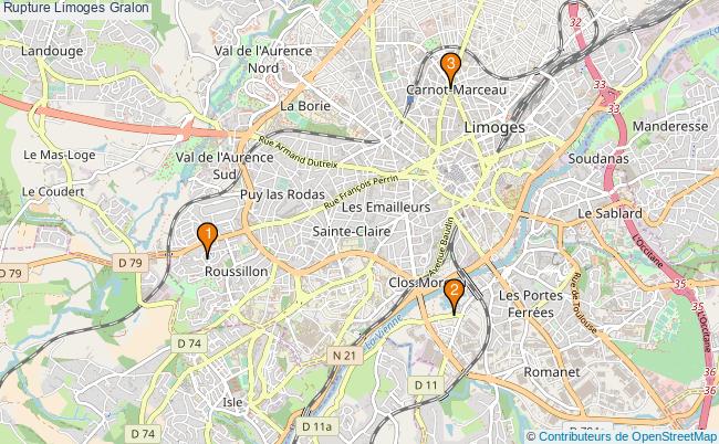 plan Rupture Limoges Associations Rupture Limoges : 3 associations