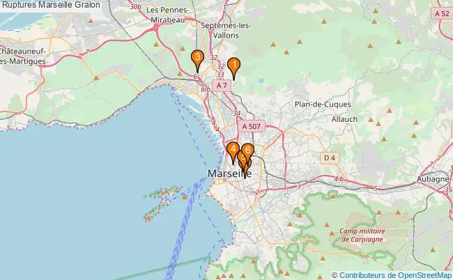plan Ruptures Marseille Associations Ruptures Marseille : 7 associations