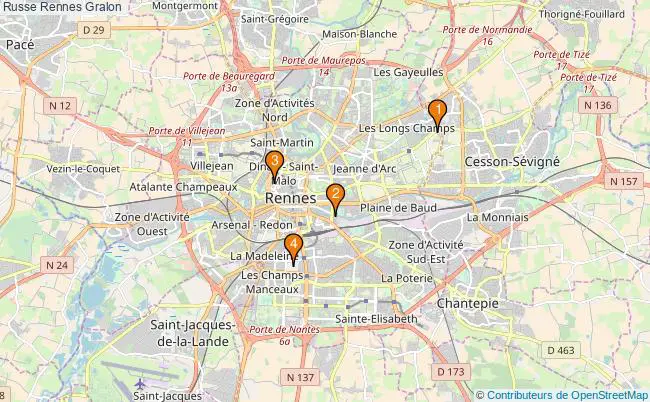 plan Russe Rennes Associations russe Rennes : 3 associations