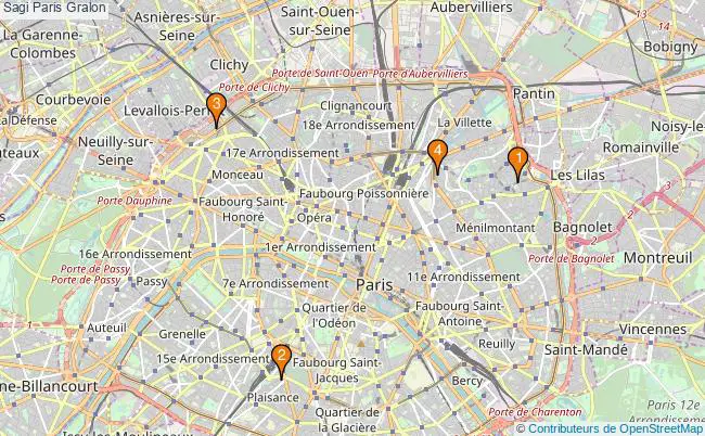 plan Sagi Paris Associations sagi Paris : 4 associations