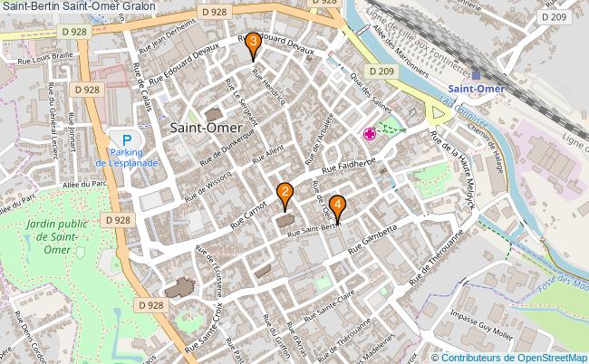 plan Saint-Bertin Saint-Omer Associations Saint-Bertin Saint-Omer : 4 associations
