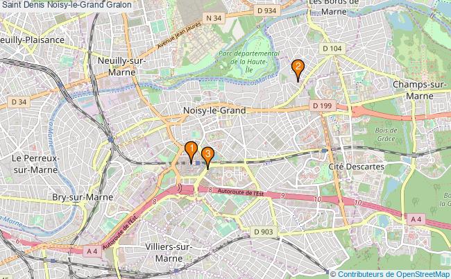 plan Saint Denis Noisy-le-Grand Associations Saint Denis Noisy-le-Grand : 3 associations