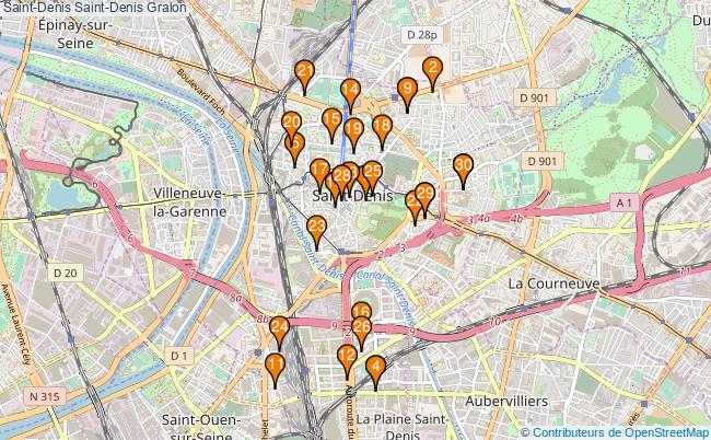 plan Saint-Denis Saint-Denis Associations Saint-Denis Saint-Denis : 128 associations