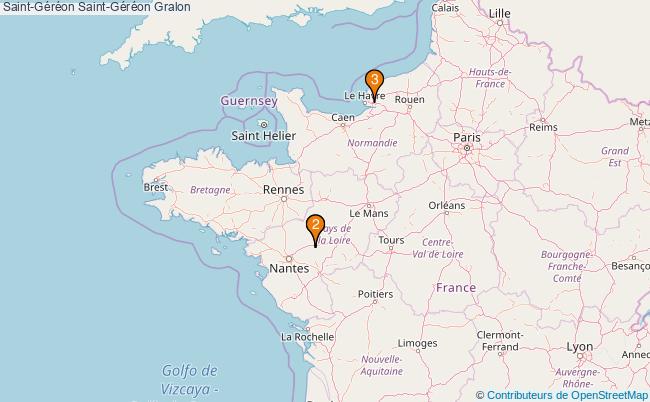 plan Saint-Géréon Saint-Géréon Associations Saint-Géréon Saint-Géréon : 3 associations