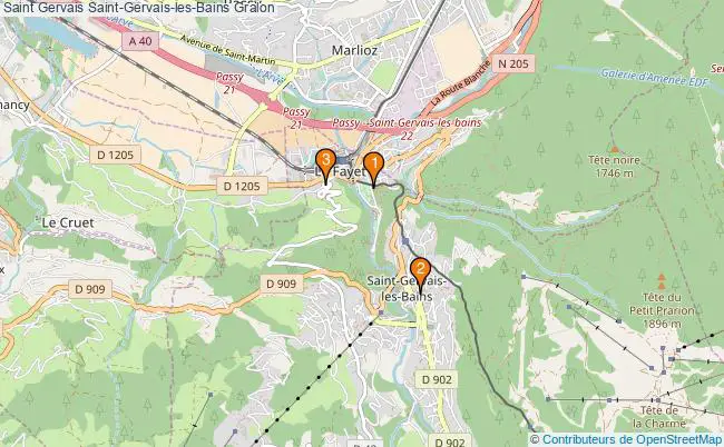 plan Saint Gervais Saint-Gervais-les-Bains Associations Saint Gervais Saint-Gervais-les-Bains : 4 associations