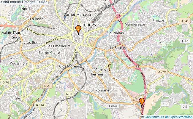 plan Saint martial Limoges Associations Saint martial Limoges : 3 associations