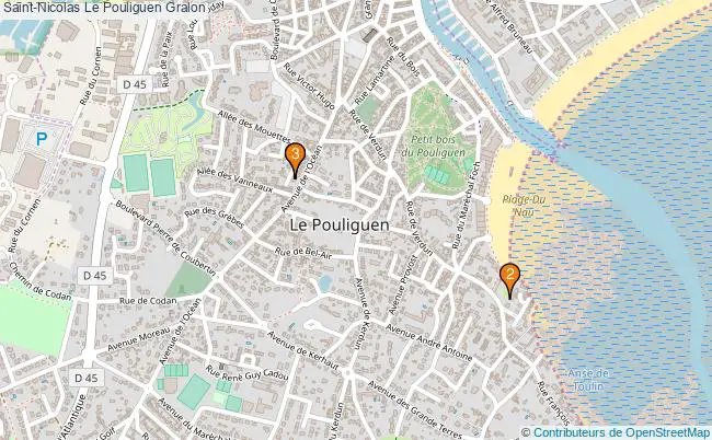 plan Saint-Nicolas Le Pouliguen Associations Saint-Nicolas Le Pouliguen : 3 associations