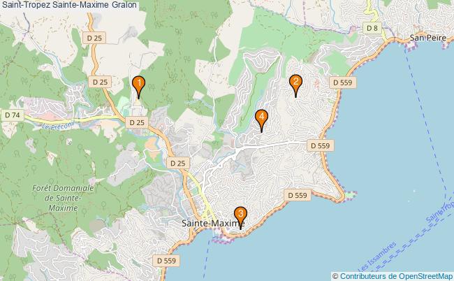 plan Saint-Tropez Sainte-Maxime Associations Saint-Tropez Sainte-Maxime : 4 associations