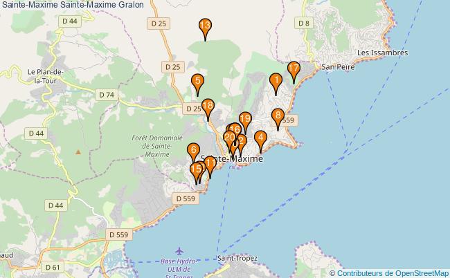 plan Sainte-Maxime Sainte-Maxime Associations Sainte-Maxime Sainte-Maxime : 20 associations