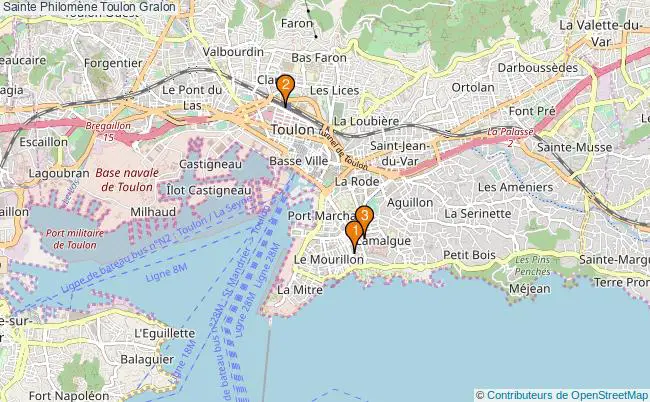 plan Sainte Philomène Toulon Associations Sainte Philomène Toulon : 3 associations
