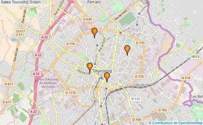 plan Salles Tourcoing Associations Salles Tourcoing : 6 associations
