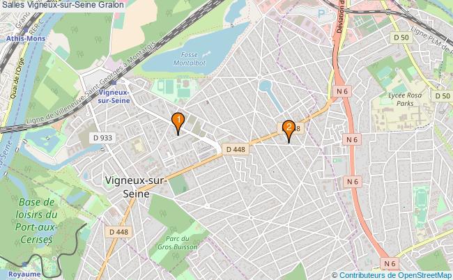 plan Salles Vigneux-sur-Seine Associations Salles Vigneux-sur-Seine : 2 associations