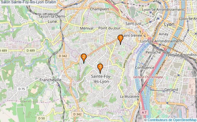 plan Salon Sainte-Foy-lès-Lyon Associations Salon Sainte-Foy-lès-Lyon : 3 associations
