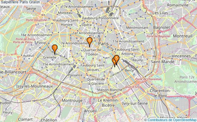 plan Salpétrière Paris Associations Salpétrière Paris : 9 associations