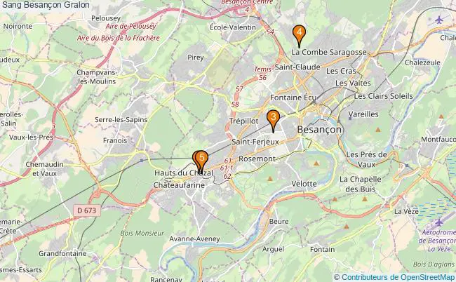 plan Sang Besançon Associations sang Besançon : 5 associations