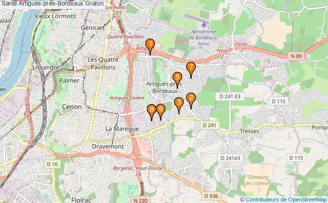 plan Santé Artigues-près-Bordeaux Associations Santé Artigues-près-Bordeaux : 8 associations