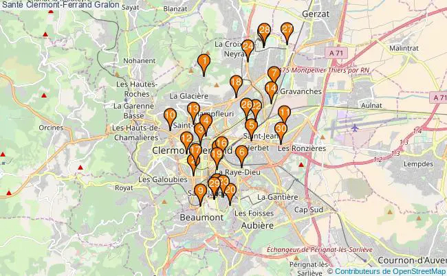 plan Santé Clermont-Ferrand Associations Santé Clermont-Ferrand : 121 associations
